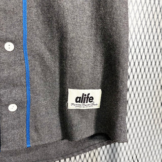 ALIFE NYC エーライフ BASEBALL SHIRT ベースボールシャツ WOOL［ Grey ］