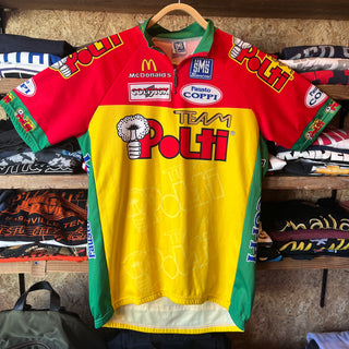 Vintage Team Polti cycle jersey チーム　ポルティー　サイクルジャージ　マクドナルド【yellow】