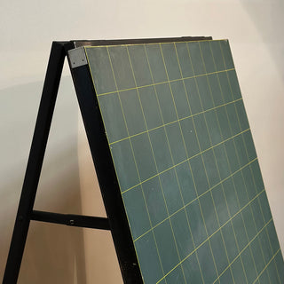 Chalkboard with A flame foldable stand 昭和レトロ 折りたたみ脚式 方眼黒板