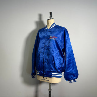Vintage “ Chevy “ Blue Satin Bomber Jacket シボレー スタジャン