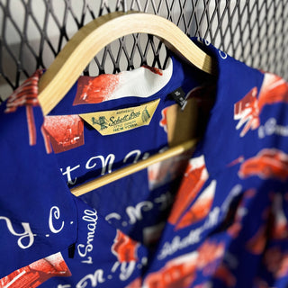 SCHOTT NYC アロハ 半袖シャツ Official Short Sleeve Shirt［ BULE ］NOS