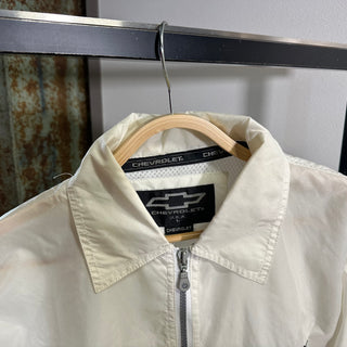 Vintage Chevy Full Zip Nylon Trucker Jacket [ White ] ナイロン ジャケット