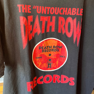 DEATH ROW RECORDS BLACK T-shirtデス ロウ レコード 黒 2PAC Tシャツ【Black】