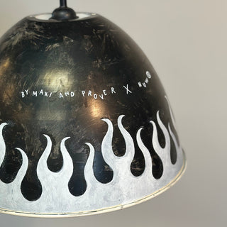 NUW®︎ x BY MAXI ＆ PROVER ハンドペイント ランプシェード  LEDライト 照明【 Fire 】Collaboration item