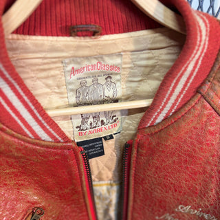 Vintage “ AVIREX “ Old leather Stadium jacket　アヴィレックス オールドレザー スタジャン  　