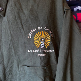 ST. Basil the great CRHP Long sleeves shirt カトリック精神的刷新プログラムシャツ グリーン