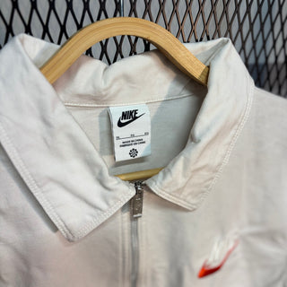 Nike ナイキ S/S Shirts 半袖 ZIP ビンテージ シャツ オレンジスウォシュ［ WHITE ］
