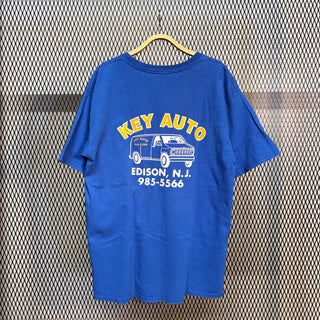 KEY AUTO USA キーオート 企業 ヴィンテージ ポケット Tシャツ T-Shirt［ BLUE ］