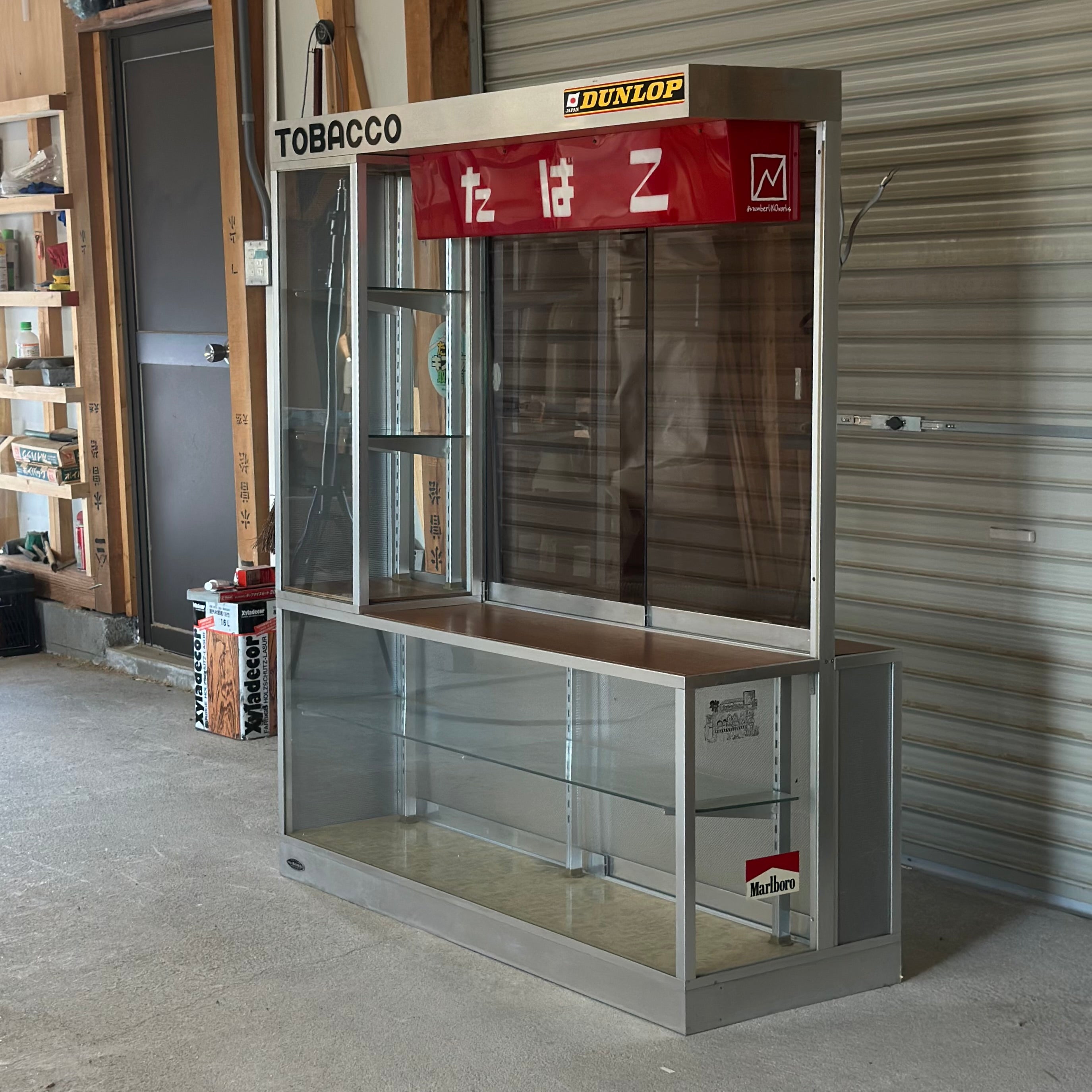 JAPANアンティーク TOBACCO タバコ屋 販売カウンター レトロ 陳列