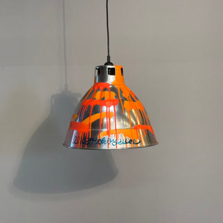 NUW®︎ x Ina Takayuki ハンドペイント ランプシェード LEDライト 照明 【 Orange Flower 】