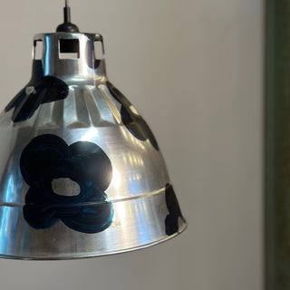 NUW®︎ x Ina Takayuki ハンドペイント ランプシェード LEDライト 照明 【Navy Flower 】