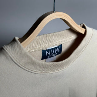 NUW®️ Crew Neck Sweatershirt [ Beige ]