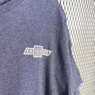 CHEVROLET シボレー エンブレム USフラッグ ビンテージ Tシャツ T-Shirt［ NAVY ］