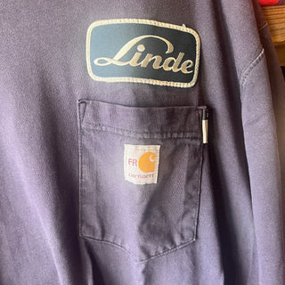 FR Carhartt Long Sleeve T-Shirt Light NAVY - XL カーハート ロンT ネイビー　Lサイズ