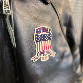 Vintage “ AVIREX “ VARSITY LIGHT SIGNATURE LEATHER JACKET バーシティレザージャケット 羊革