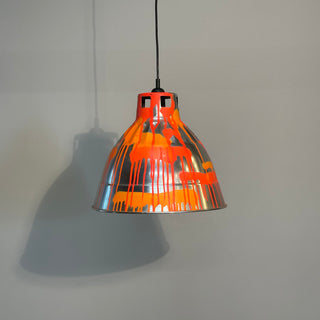 NUW®︎ x Ina Takayuki ハンドペイント ランプシェード LEDライト 照明 【 Orange Flower 】