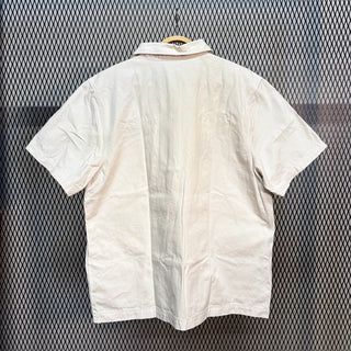 Nike ナイキ S/S Shirts 半袖 ZIP ビンテージ シャツ オレンジスウォシュ［ WHITE ］