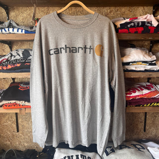 Vintaeg Carhartt Long Sleeve T-Shirt Light Gray - EXTRA Large カーハート ロンT ライトグレー XLサイズ