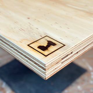 “NUMBER UNO WORKS®︎” ORIGINAL Ceder Plywood Table Top 檜 NUW®︎オリジナルロゴ テーブルトップ [ Harf Size ]