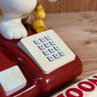 1981 TOMY PEANUTS Snoopy and Woodstock Telephone 昭和レトロ トミー 田村電機製作所製 スヌーピー & ウッドストック プッシュ式電話