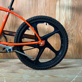 Schwinn Stingray Orange Krate with F/R OGK MAG Wheels for KZ-01 n’ WALD 137 Front Basket Black Steel Custom made by NUW®︎ シュウィン スティングレイ オレンジ クレイト BMXカスタム WALD フロントバスケット付