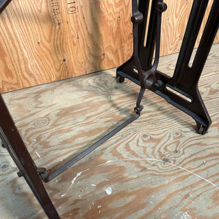 RICCAR” Antique Sewing Machine Treadle Table Cast Iron Stand Legs RICCAR” Antique Sewing Machine Treadle Table Cast Iron Stand Legs