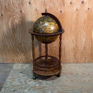 Antique Wood Globe Bar Cart 地球儀型 ワインバー カート