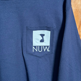 NUMBER UNO WORKS®︎ Original Long Sleeve T-Shirt [ Navy ] NUW®︎ オリジナル ロンT 作業着 ネイビー