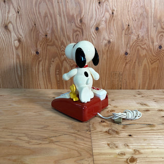 1981 TOMY PEANUTS Snoopy and Woodstock Telephone 昭和レトロ トミー 田村電機製作所製 スヌーピー & ウッドストック プッシュ式電話