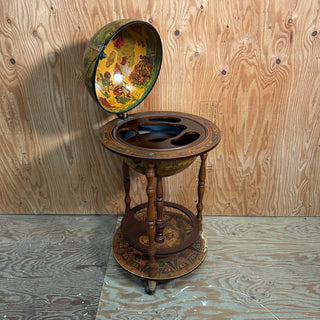 Antique Wood Globe Bar Cart 地球儀型 ワインバー カート