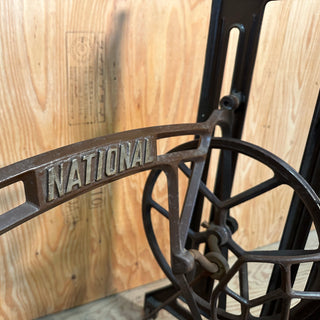 “NATIONAL” Antique Sewing Machine Treadle Table Cast Iron Stand Legs アンティーク ミシン脚 アイアン ミシンテーブル