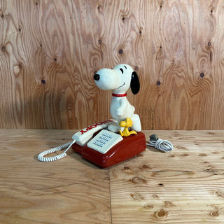 1981 TOMY PEANUTS Snoopy and Woodstock Telephone 昭和レトロ トミー 田村電機製作所製 スヌーピー & ウッドストック プッシュ式電話