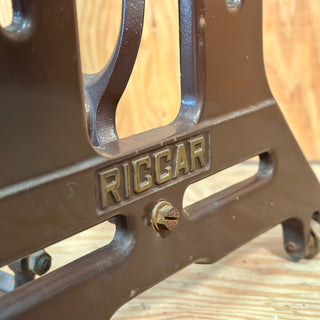 RICCAR” Antique Sewing Machine Treadle Table Cast Iron Stand Legs RICCAR” Antique Sewing Machine Treadle Table Cast Iron Stand Legs