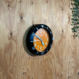 LANDEX Design Wall Clock [ Orange x Black ] 壁掛け時計
