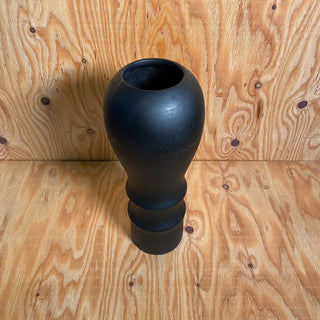 艶消し黒 マットブラック花瓶  black vase / wooden vase【Defective product】